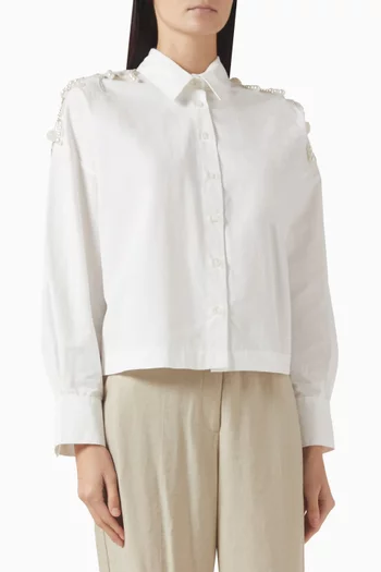 قميص مطرز قطن