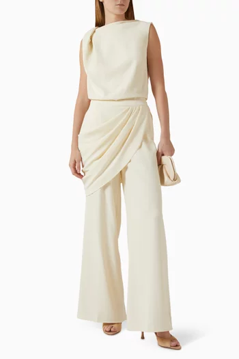 بلوزة بلا أكمام مزينة بكشكش