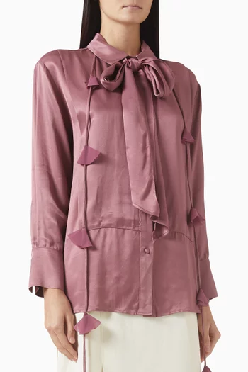 Bow-tie Tassel Shirt