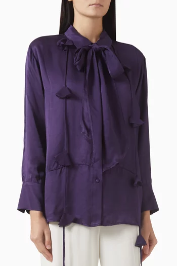 Bow-tie Tassel Shirt