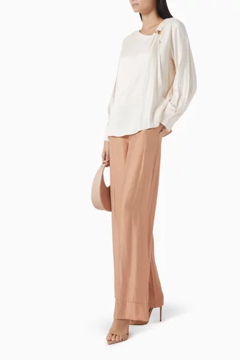 Hardware-detail Blouse in Satin