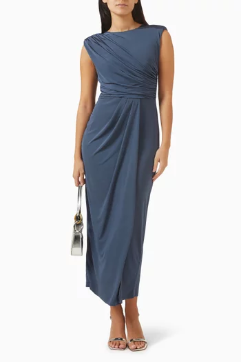 فستان طويل بكشكش