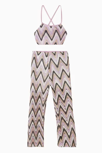 طقم بيكيني روني مزين بنقشة