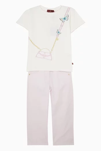 Bag-print T-shirt in Cotton