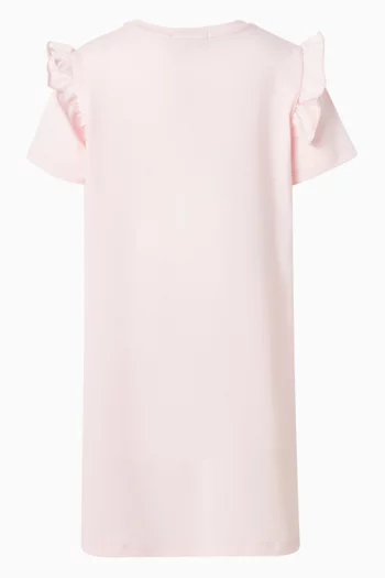 فستان بنمط تي شيرت بتصميم حقيبة قطن