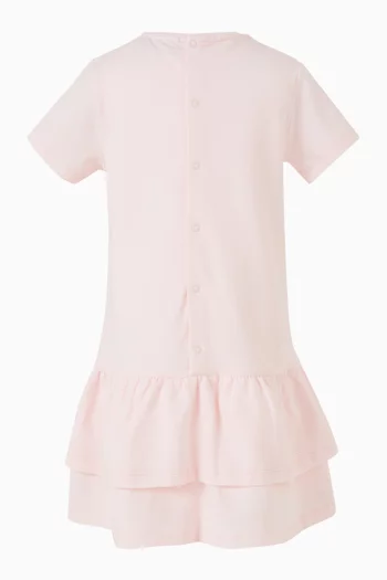 فستان بنمط تي شيرت بتصميم فراشات قطن