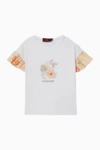 Floral T-shirt in Cotton