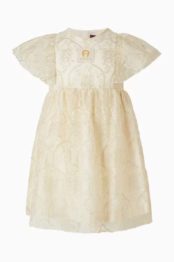 Embroidered Logo Dress