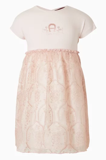 فستان بنمط تي شيرت مطرز