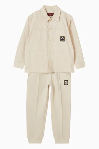 Logo-patch Shirt in Cotton