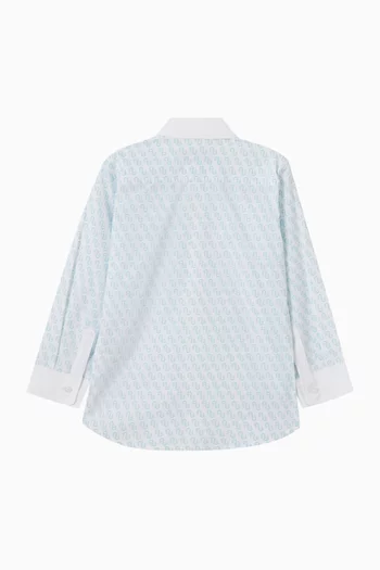 Logo-print Shirt in Cotton-poplin