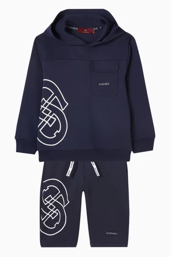 Logo-print Hoodie in Cotton