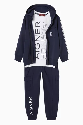 Logo-patch Hoodie in Cotton