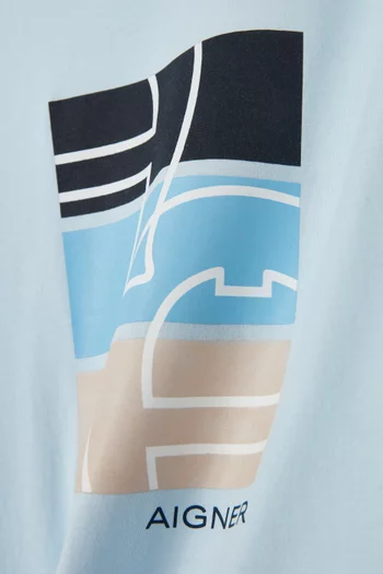 Abstract-print T-shirt