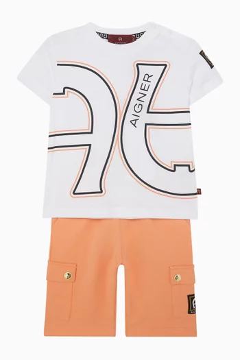 Logo-patch Sweatshorts in Cotton