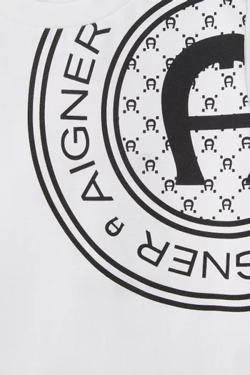 Logo-pint T-shirt in Cotton