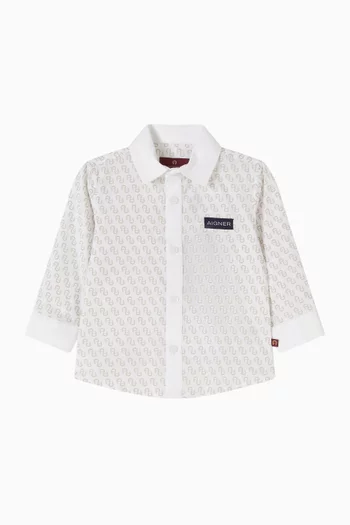 Logo-print Shirt in Cotton-poplin
