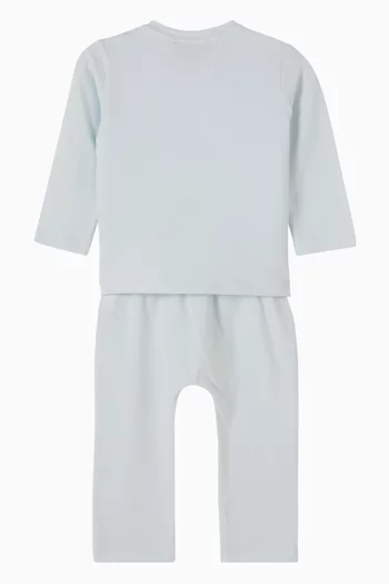 طقم سويت شيرت وبنطال رياضي قطن