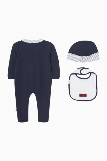 Logo Pyjama, Bib & Beanie Gift Set