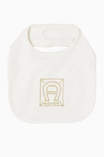 Logo-embroidered Bib in Pima Cotton