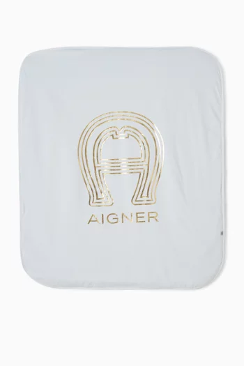 Logo Blanket in Cotton