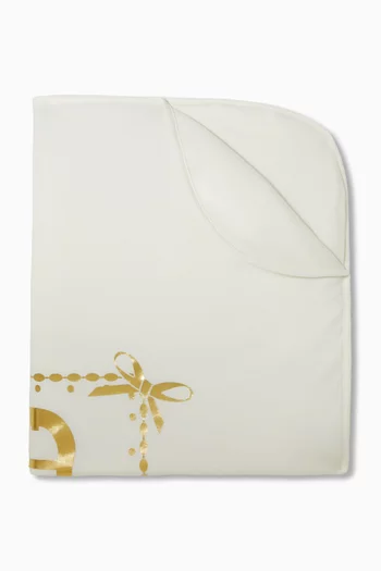 Logo Baby Blanket in Pima Cotton