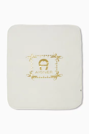 Logo Baby Blanket in Pima Cotton
