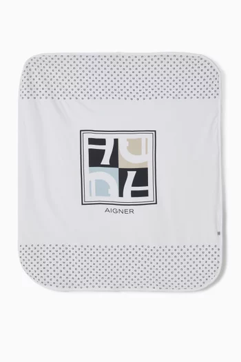 Logo Blanket in Cotton