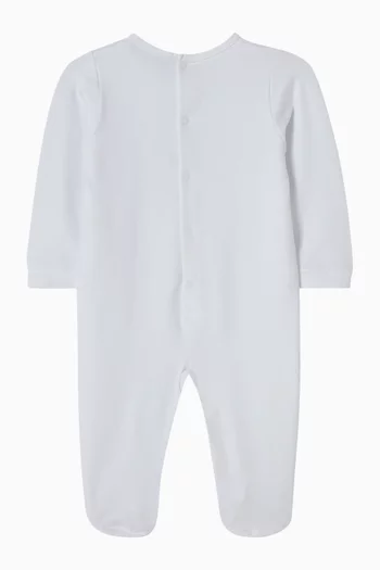 Logo-print Sleepsuit in Cotton