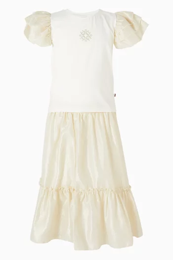 Logo-embroidered T-shirt in Cotton