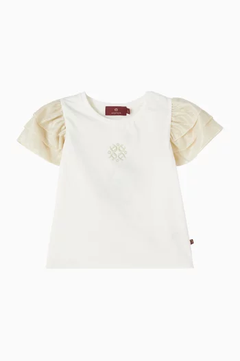 Logo-embroidered T-shirt in Cotton