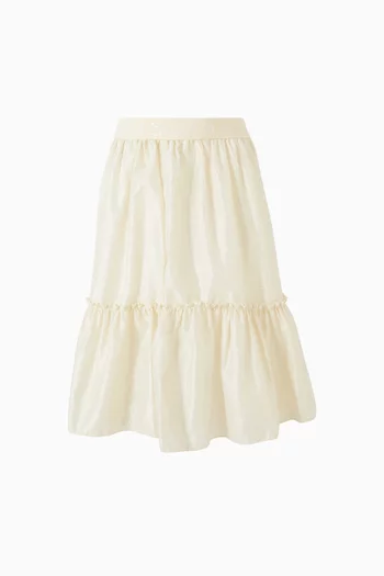 Tiered Midi Skirt in Chiffon