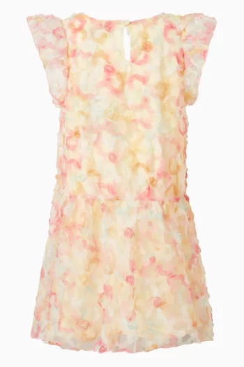 Floral-print Dress in Tulle