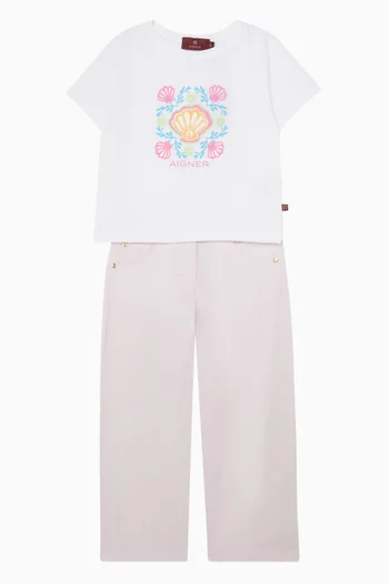 Shell-print T-shirt in Cotton