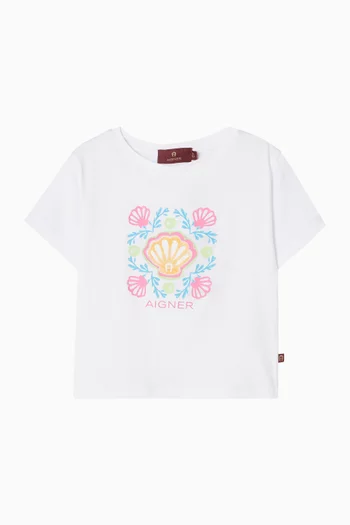 Shell-print T-shirt in Cotton