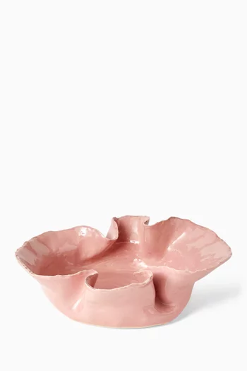 طبق صغير مزين بكشكش خزف