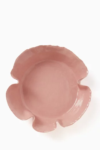 طبق كبير مزين بكشكش خزف