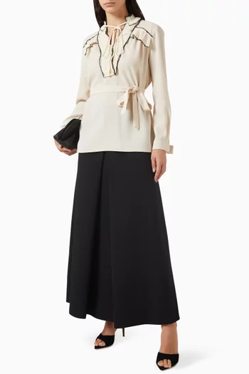 Ruffle Long-sleeve Top