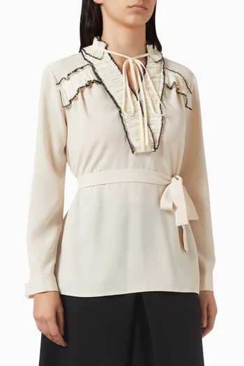 Ruffle Long-sleeve Top