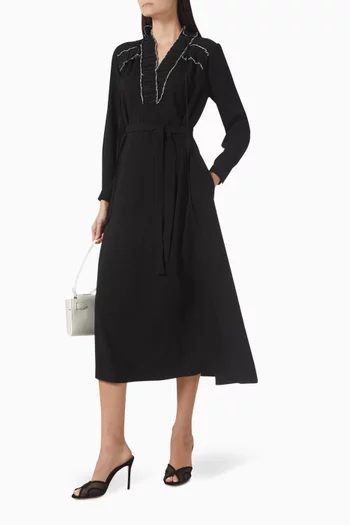 Embroidered Midi Dress