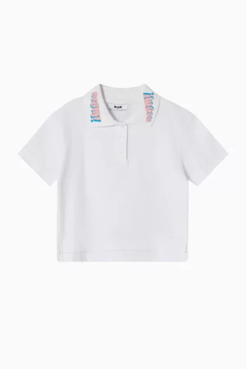 Logo Polo Shirt in Cotton
