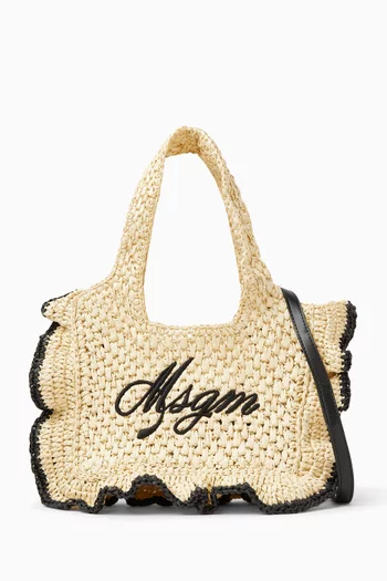 Crossbody Bag in Woven Raffia