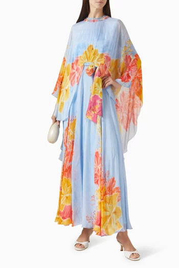 فستان مطرز يدويًا شيفون