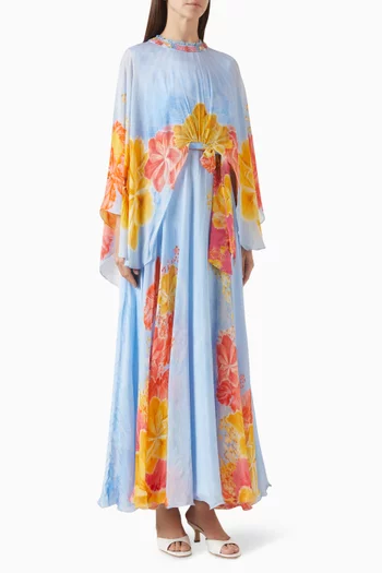 فستان مطرز يدويًا شيفون