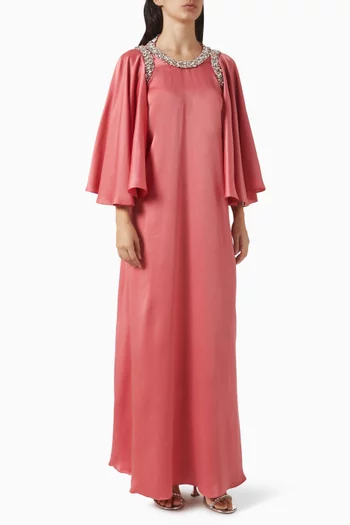 Crystal-embellished Dress in Crepe