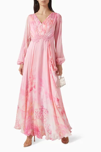 فستان بنقشة جورجيت