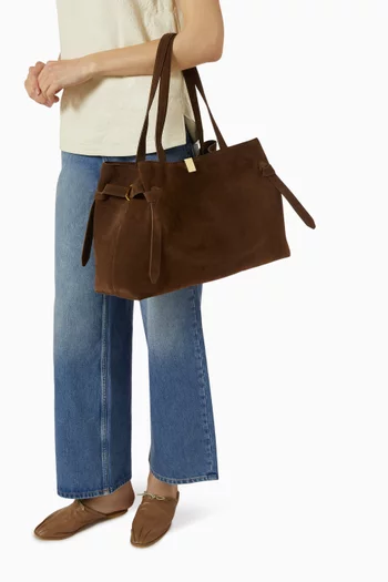 Gyoza Tote Bag in Suede