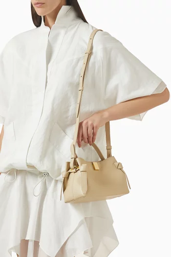 حقيبة جيوزا ميني بيد علوية جلد بارز الملمس