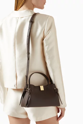 حقيبة جيوزا ميني بيد علوية جلد بارز الملمس