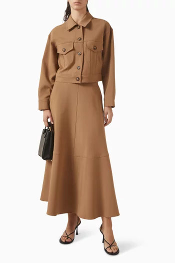 Crop Shirt & Skirt Set